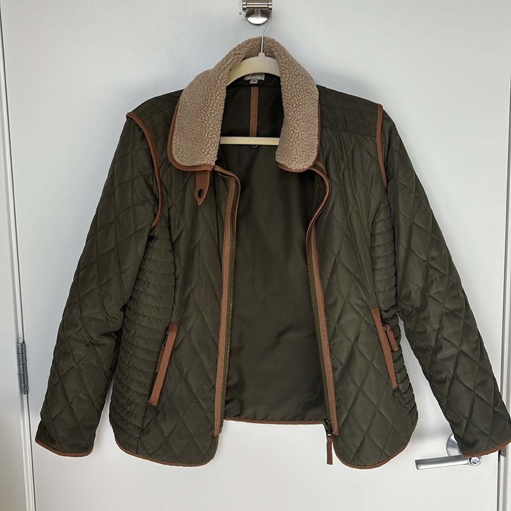 Cremieux Green Quilted Green Jacket